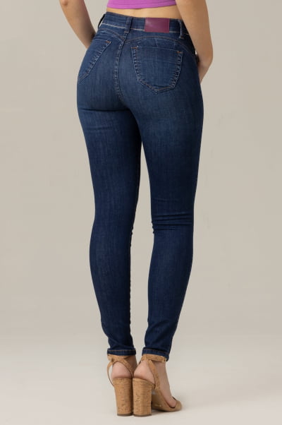 Calça Jeans Feminina Push Up Azul Escuro F2876