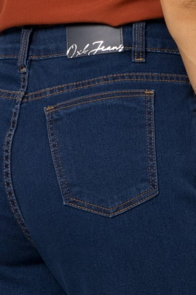 Calça Jeans Feminina Mom Azul Escuro F2023177