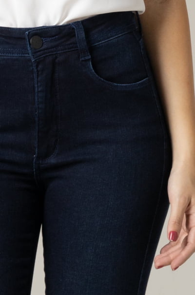 Calça Jeans Feminina Reta Escura F2023106