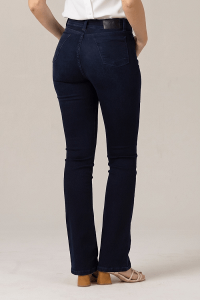 Calça Jeans Feminina Reta Escura F2023106