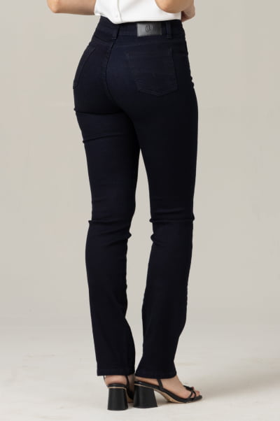 Calça Jeans Feminina Reta Escura F2023107