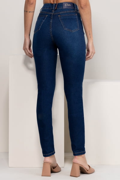 Calça Jeans Feminina Skinny Azul Médio F2023023