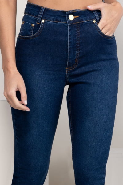 Calça Jeans Feminina Skinny Azul Médio F2023023