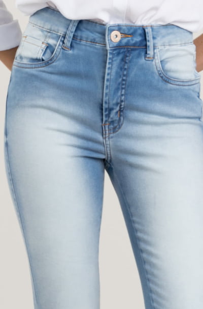 Calça Jeans Feminina Skinny Azul Clara F2023077