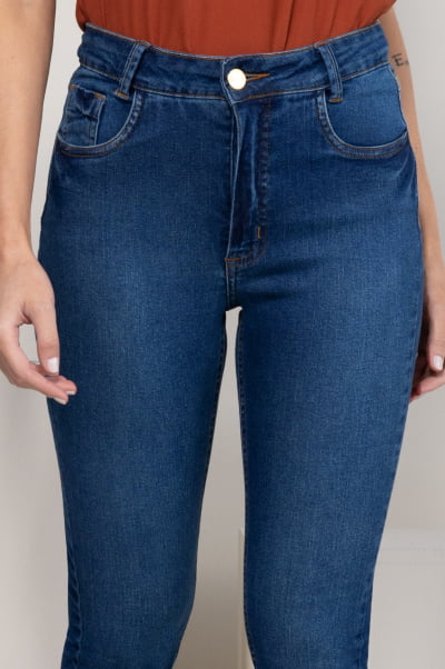 Calça Jeans Feminina Skinny Azul Escuro F2023026