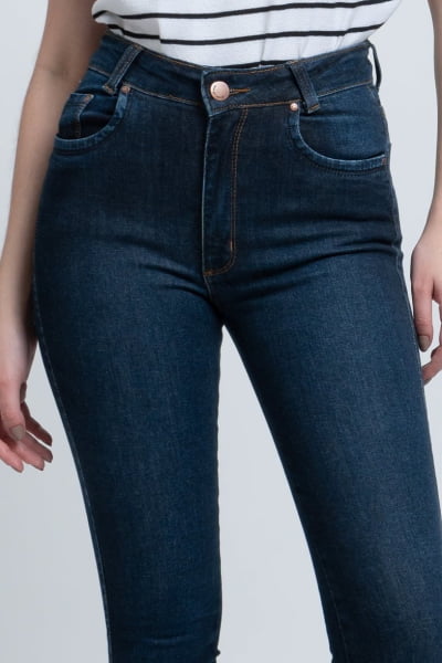 Calça Jeans Feminina Skinny Azul Escuro F2941