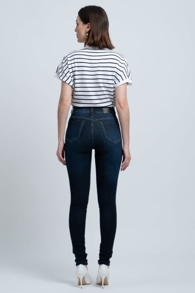 Calça Jeans Feminina Skinny Azul Escuro F2941
