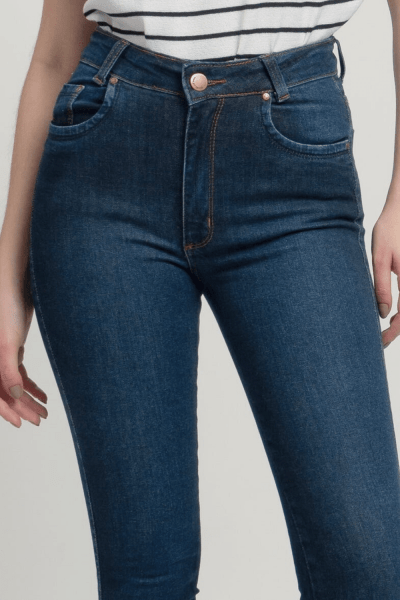 Calça Jeans Feminina Skinny Azul Escuro F2941