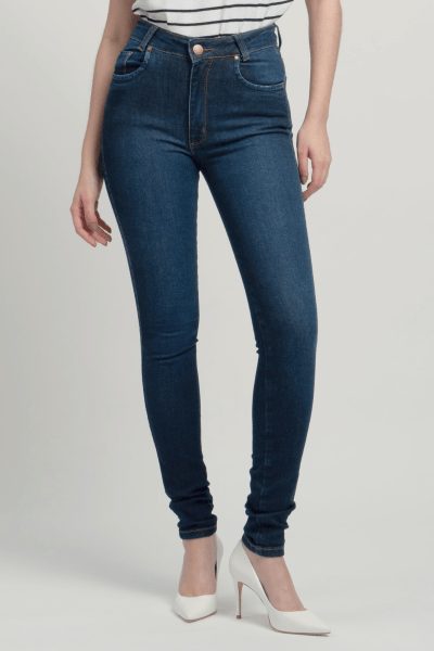 Calça Jeans Feminina Skinny Azul Escuro F2941