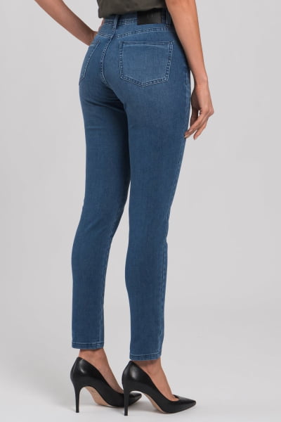 Calça Jeans Feminina Skinny Azul Médio F2023004