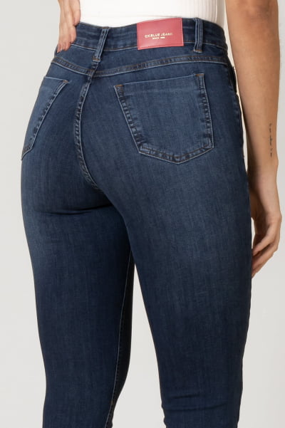 Calça Jeans Feminina Skinny Azul Médio F2023072