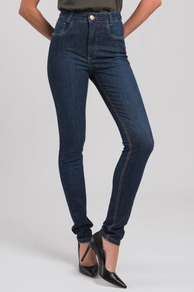 Calça Jeans Feminina Skinny Azul Médio F2023113