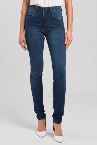 Calça Jeans Feminina Skinny Azul Médio F2938