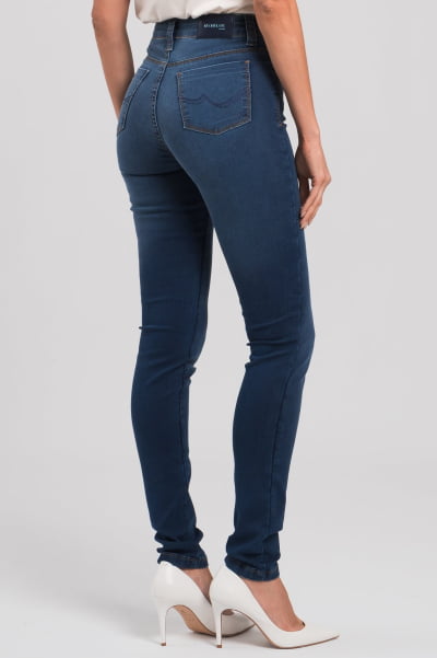 Calça Jeans Feminina Skinny Azul Médio F2938