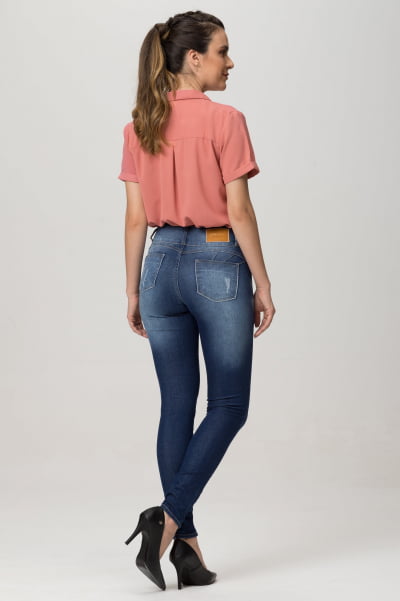 Calça Jeans Feminina Skinny Levanta Bumbum F2021814