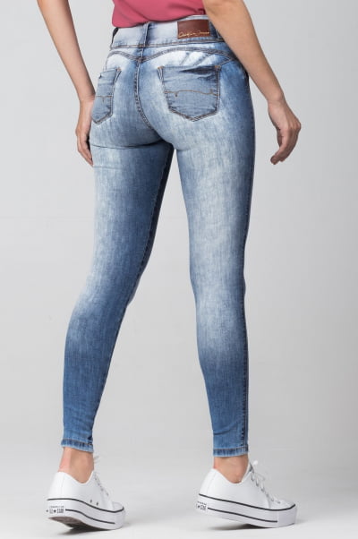 Calça Jeans Feminina Skinny Levanta Bumbum 