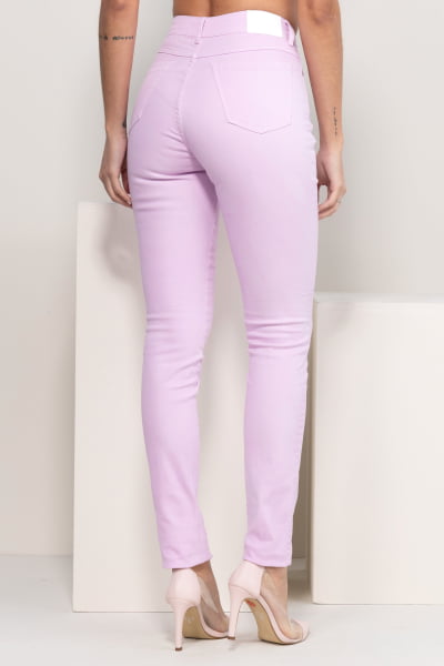 Calça Jeans Feminina Skinny Lilás F2023036