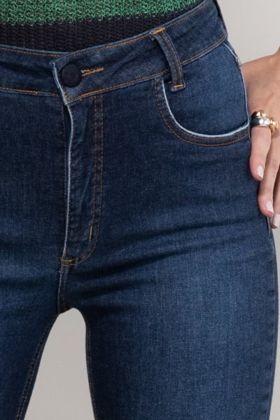 Calça Jeans Feminina Skinny Escura F2023038