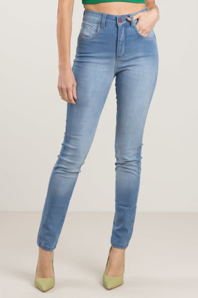 Calça Jeans Feminina Skinny Push Up F2878