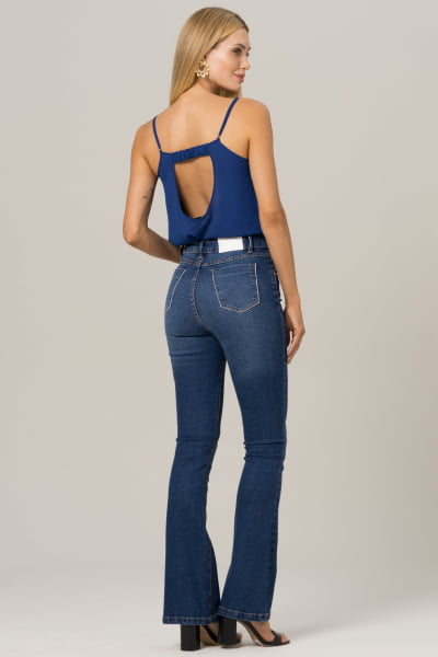 Calça Jeans Flare Azul Médio F2023152