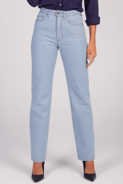 Calça Jeans Mom Azul Claro F24901 Calça Jeans Mom Azul Claro F24901