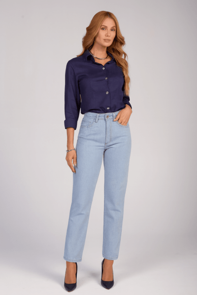 Calça Jeans Mom Azul Claro F24901