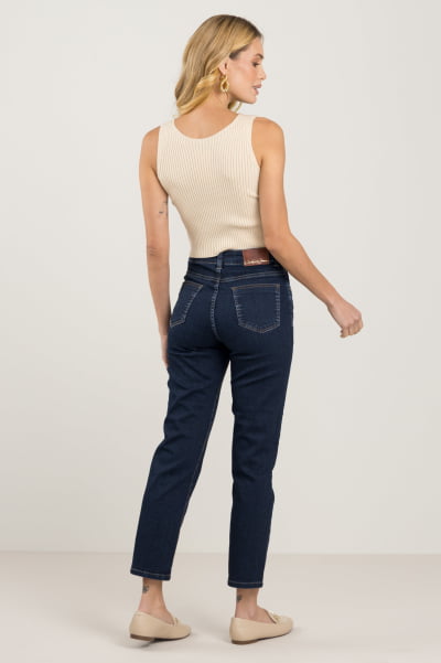 Calça Jeans Mom Azul Escuro F2023164