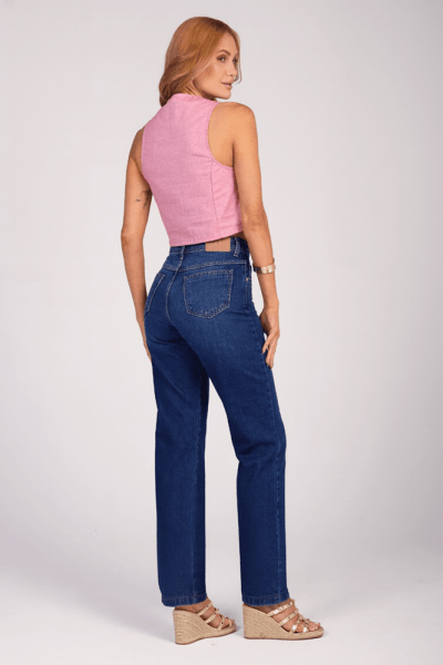 Calça Jeans Mom Azul Escuro F24412