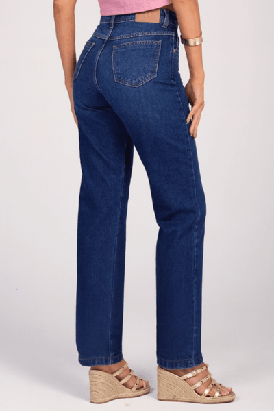 Calça Jeans Mom Azul Escuro F24412