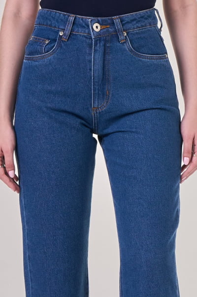 Calça Jeans Mom Azul Médio F24092