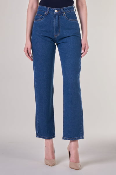 Calça Jeans Mom Azul Médio F24092