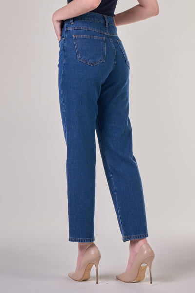 Calça Jeans Mom Azul Médio F24092