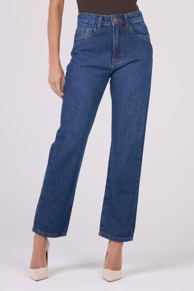 Calça Jeans Mom Azul Médio F24091