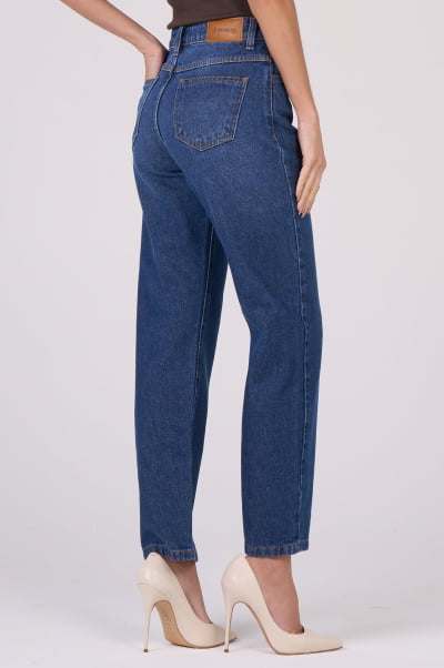 Calça Jeans Mom Azul Médio F24091