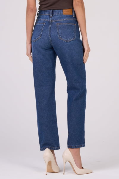 Calça Jeans Mom Azul Médio F24091