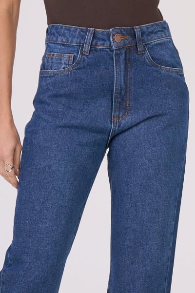 Calça Jeans Mom Azul Médio F24091