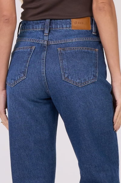 Calça Jeans Mom Azul Médio F24091