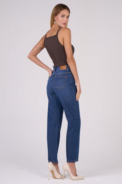 Calça Jeans Mom Azul Médio F24091