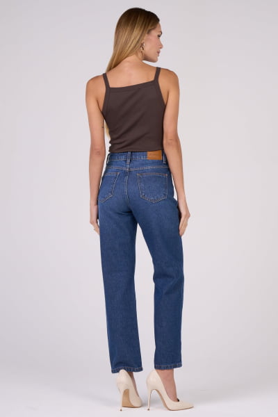 Calça Jeans Mom Azul Médio F24091