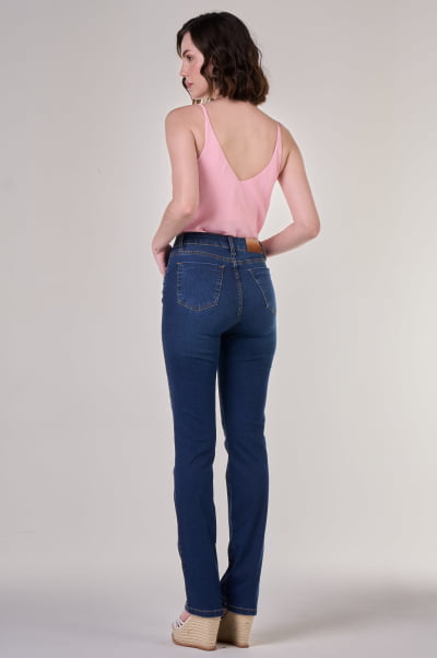 Calça Jeans Reta Azul Escuro F24041