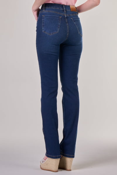 Calça Jeans Reta Azul Escuro F24041