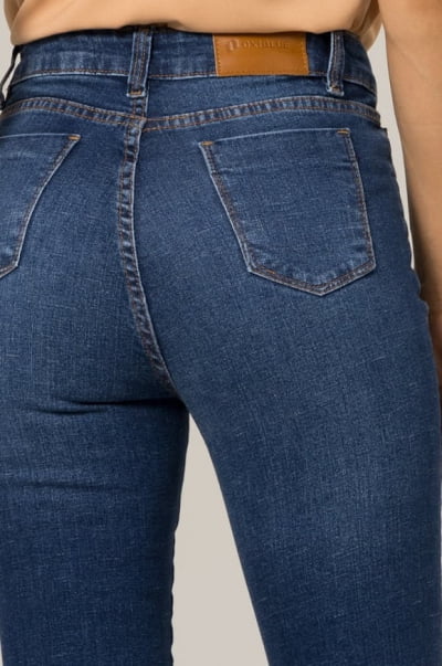Calça Jeans Reta Feminina Azul Médio F2023134