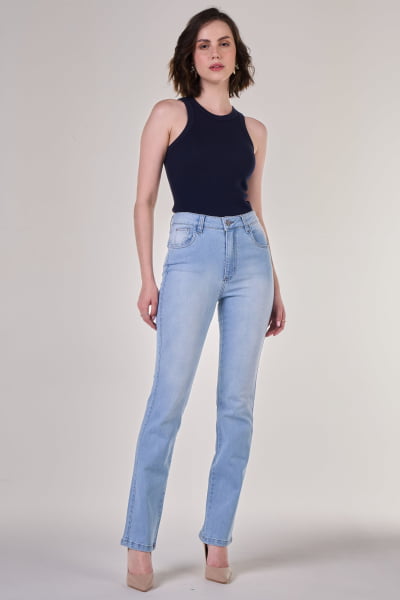 Calça Jeans Reta Feminina Clara F24037