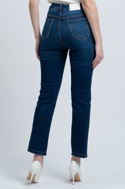 Calça Jeans Reta Feminina Cropped F2023185