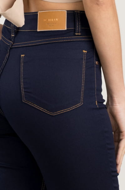 Calça Jeans Reta Feminina Escura F2023137