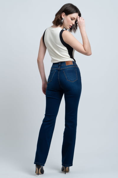 Calça Jeans Reta Feminina F24025