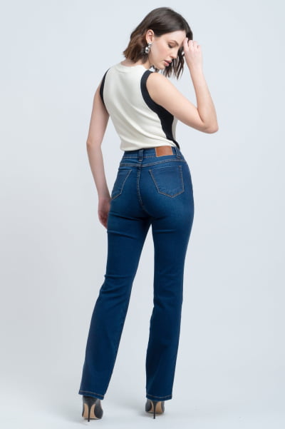 Calça Jeans Reta Feminina F24025