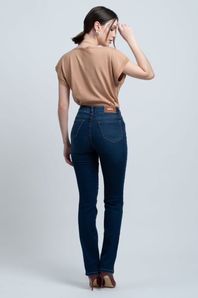 Calça Jeans Reta Feminina F24028