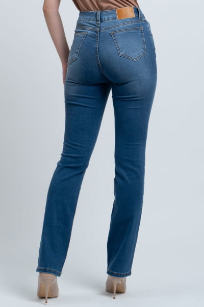 Calça Jeans Reta Feminina F24029