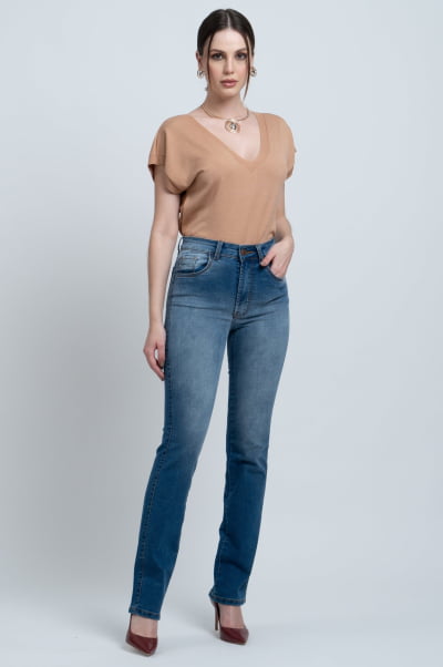 Calça Jeans Reta Feminina F24031